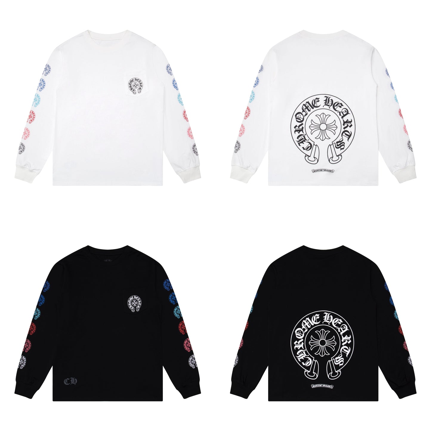 CH-Chrome Hearts Men's Long-Sleeve T-shirt Sweatshirt K8009
