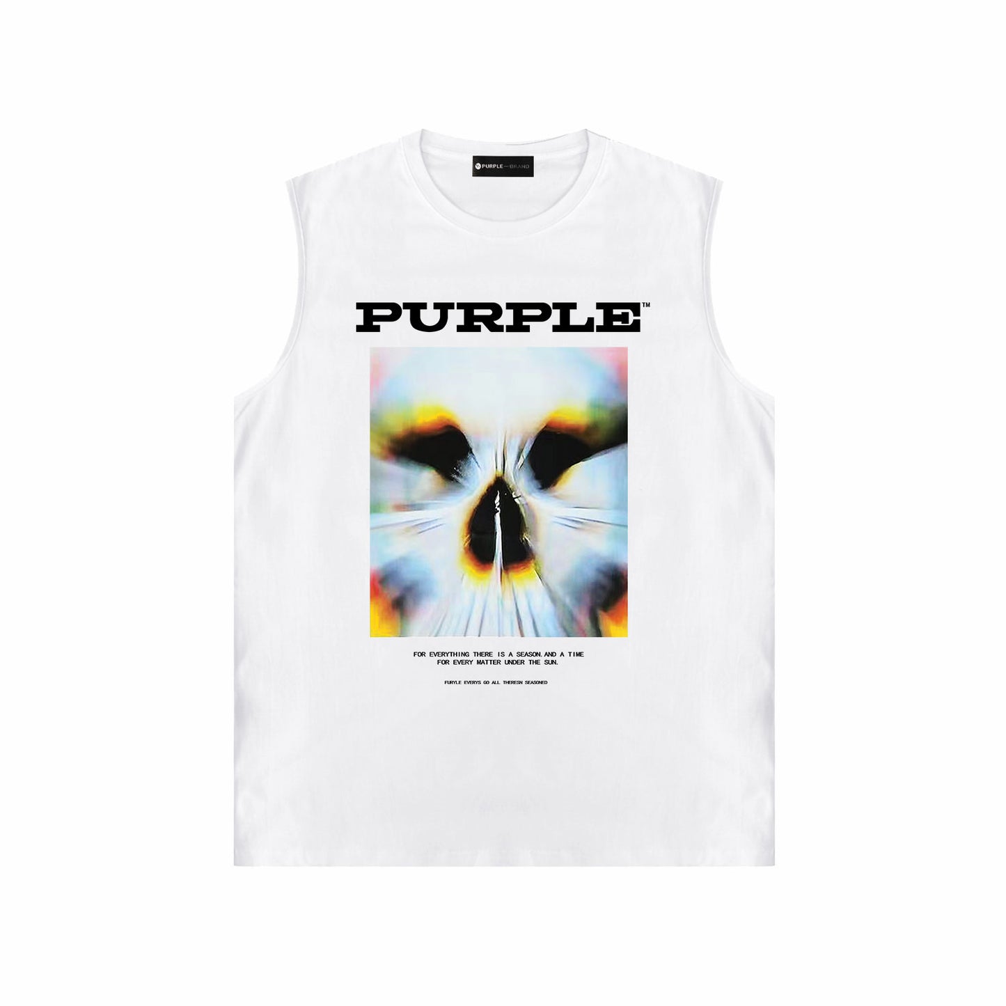 PURPLE-Purple Sleeveless T-Shirt  BPUR091#