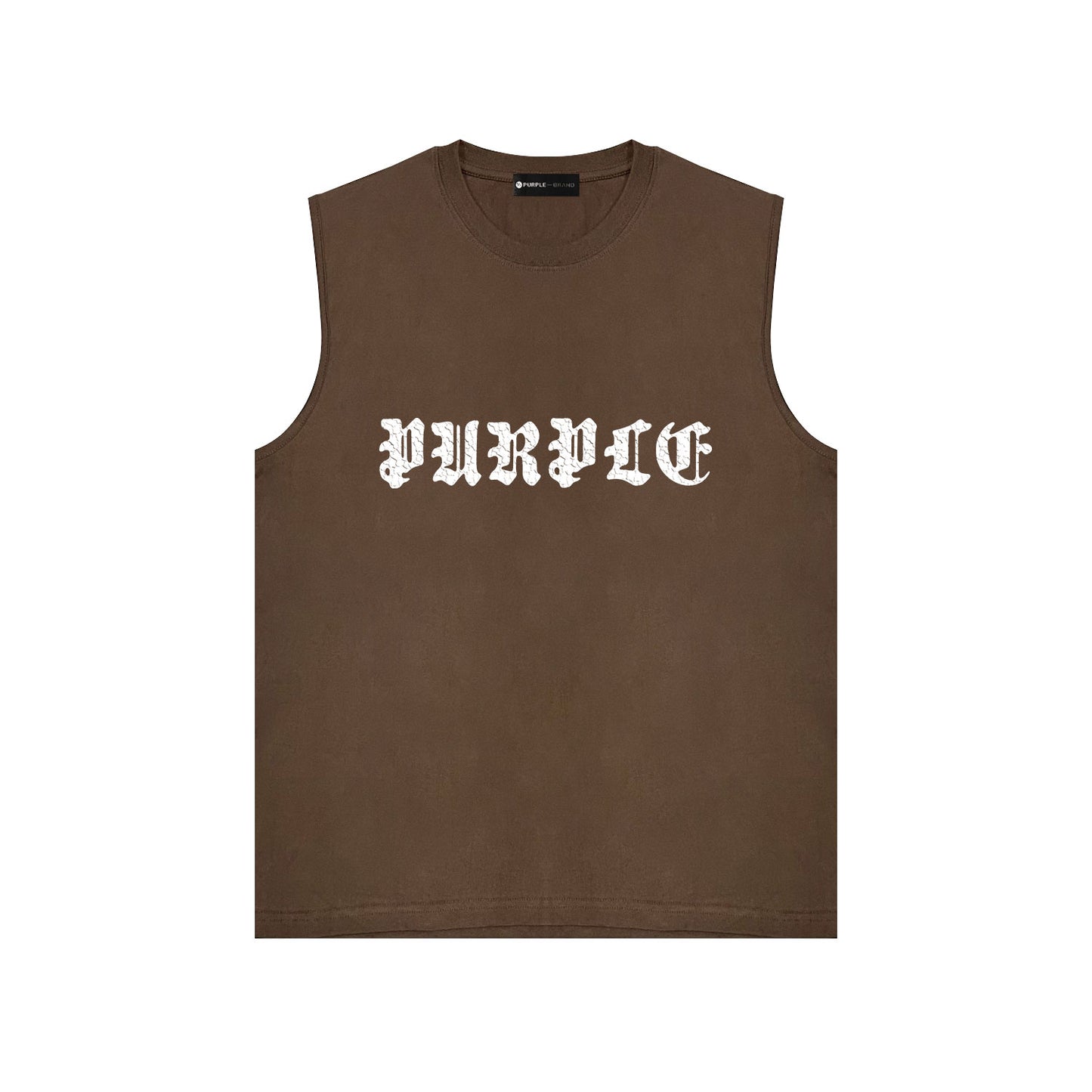 PURPLE-Purple Sleeveless T-Shirt  BPUR086#