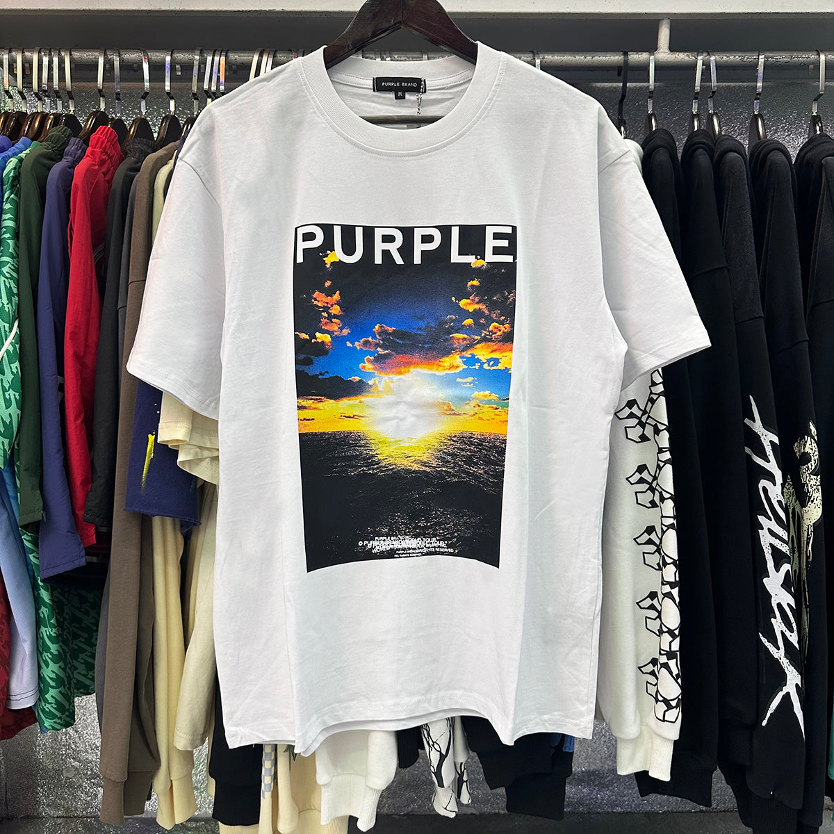 パープル 2024 新Tシャツ 3007