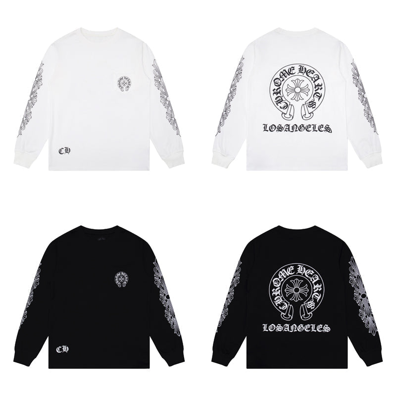 CH-Chrome Hearts Men's Long-Sleeve T-shirt Sweatshirt K8008