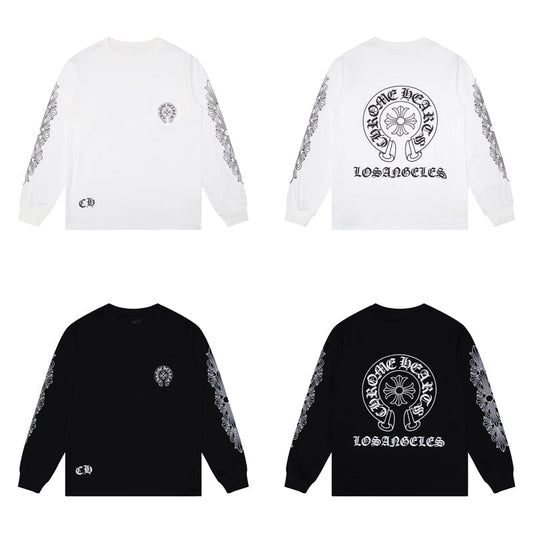 CH-Chrome Hearts Men's Long-Sleeve T-shirt Sweatshirt K8008