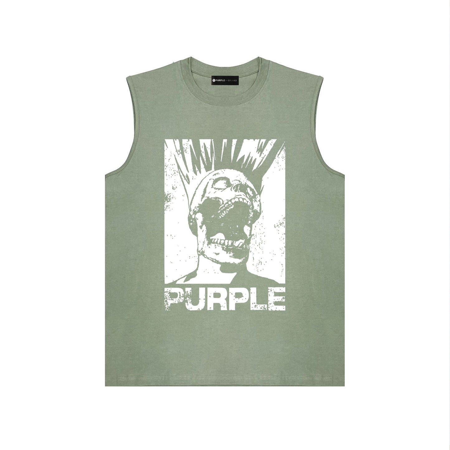 PURPLE-Purple Sleeveless T-Shirt  BPUR099#