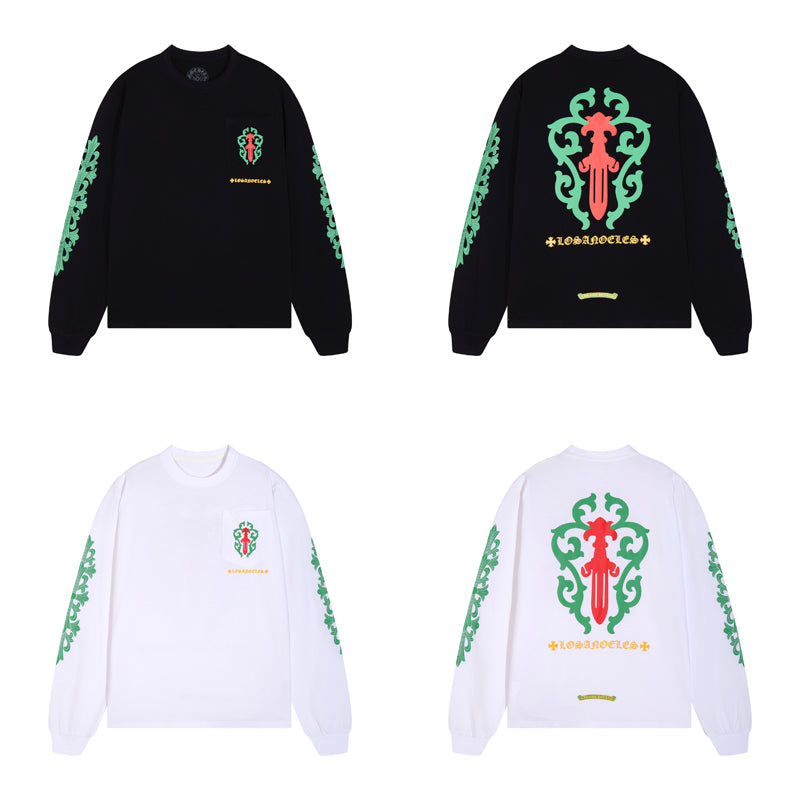 CH-Chrome Hearts Men's Long-Sleeve T-shirt Sweatshirt K8016