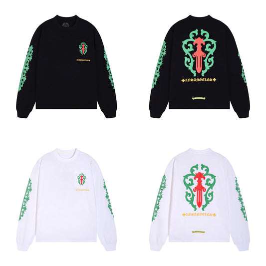 CH-Chrome Hearts Men's Long-Sleeve T-shirt Sweatshirt K8016