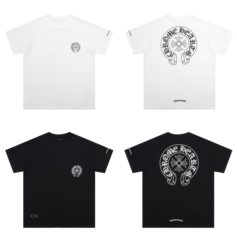 CH-Chrome Hearts Horse Shoe Logo Pocket T-Shirt K6013
