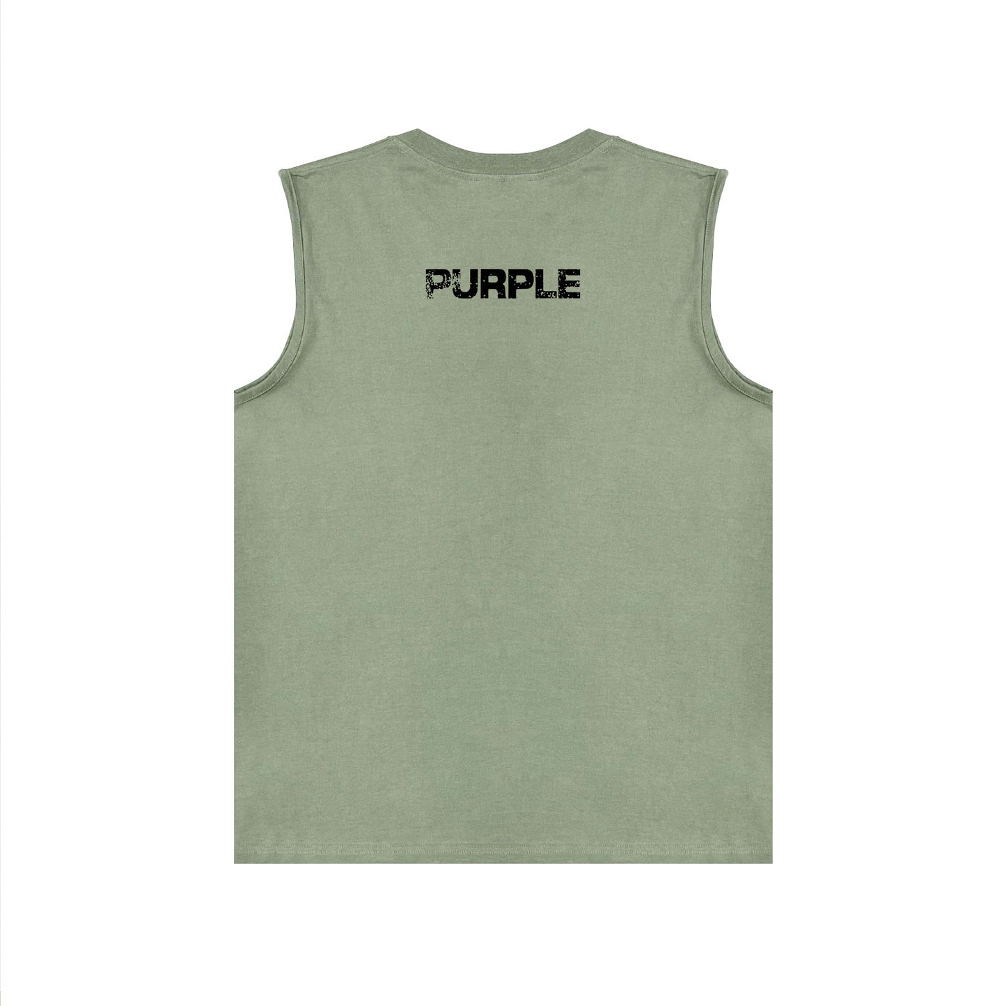 PURPLE-Purple Sleeveless T-Shirt  BPUR099#
