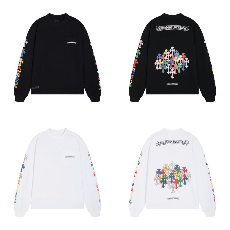 CH-Chrome Hearts Men's Long-Sleeve T-shirt Sweatshirt K8015