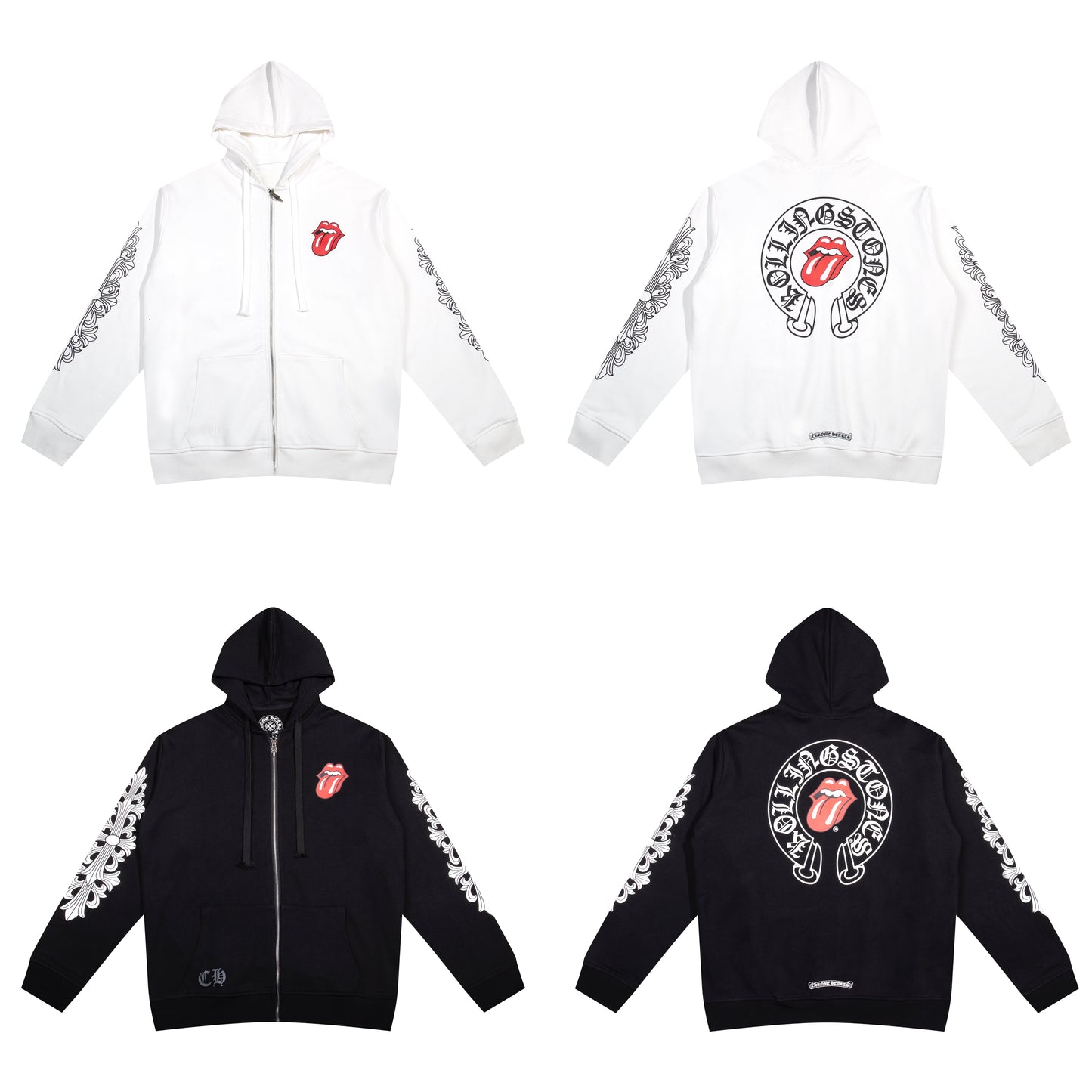 CH-Chrome Hearts Zip Up Hoodie K4