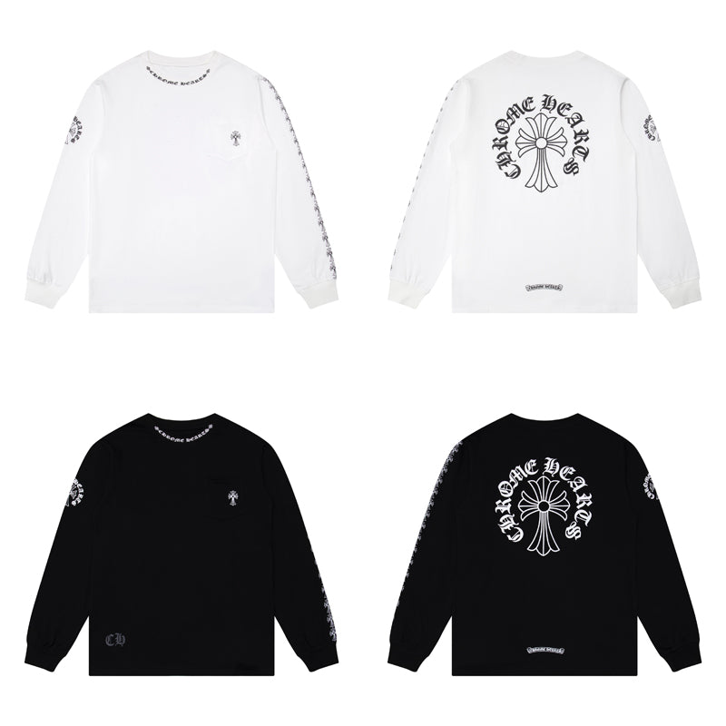 CH-Chrome Hearts Men's Long-Sleeve T-shirt Sweatshirt K9010