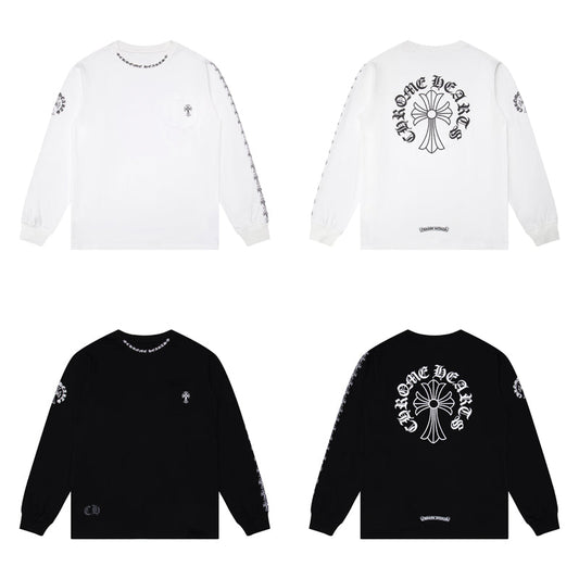 CH-Chrome Hearts Men's Long-Sleeve T-shirt Sweatshirt K9010