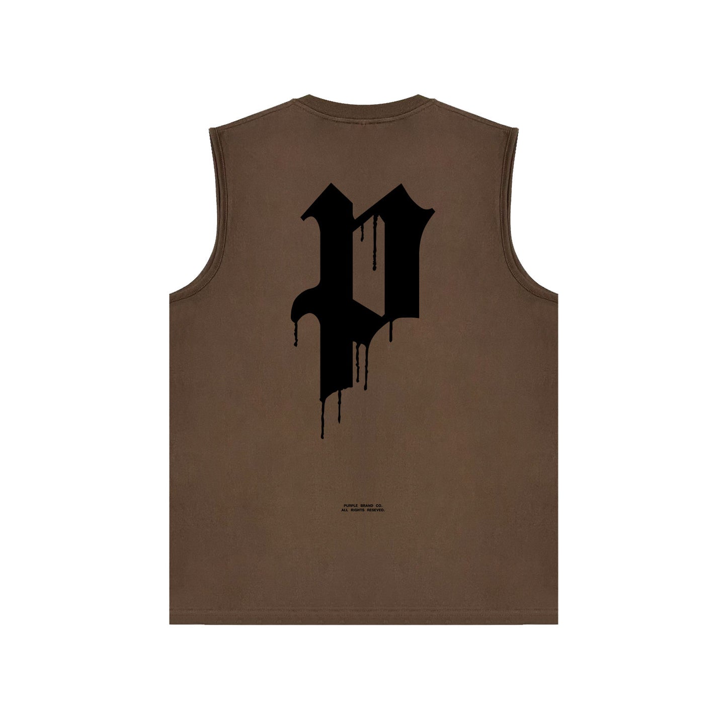 PURPLE-Purple Sleeveless T-Shirt  BPUR106#