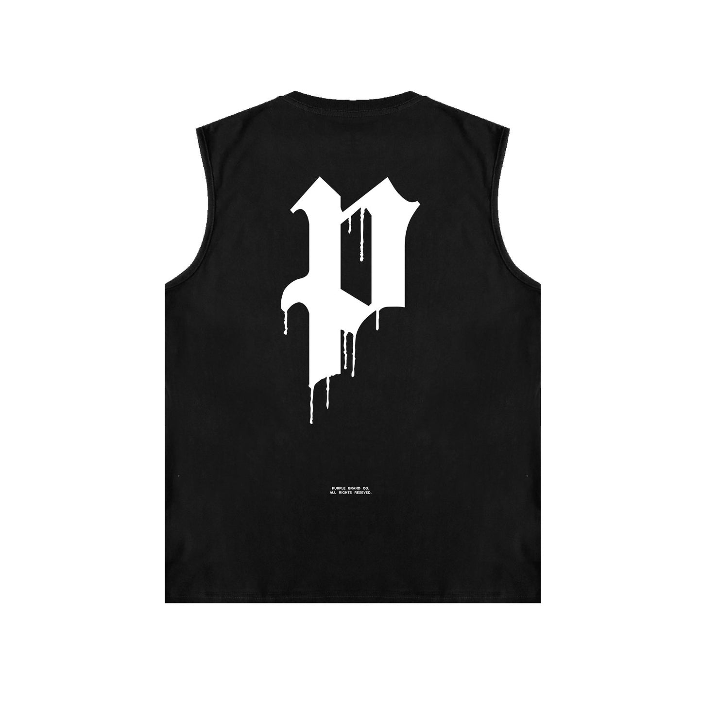 PURPLE-Purple Sleeveless T-Shirt  BPUR106#