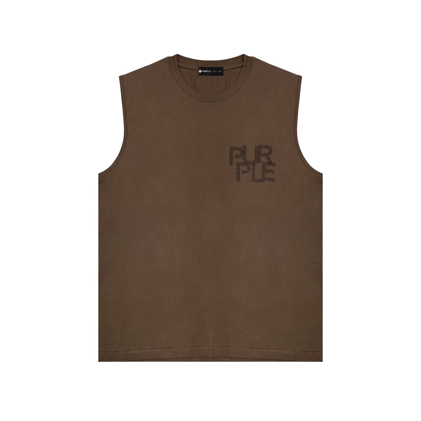 PURPLE-Purple Sleeveless T-Shirt  BPUR116#