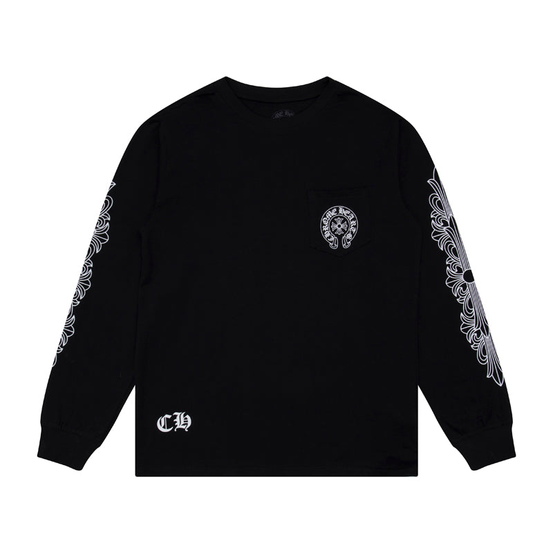 CH-Chrome Hearts Men's Long-Sleeve T-shirt Sweatshirt K8008