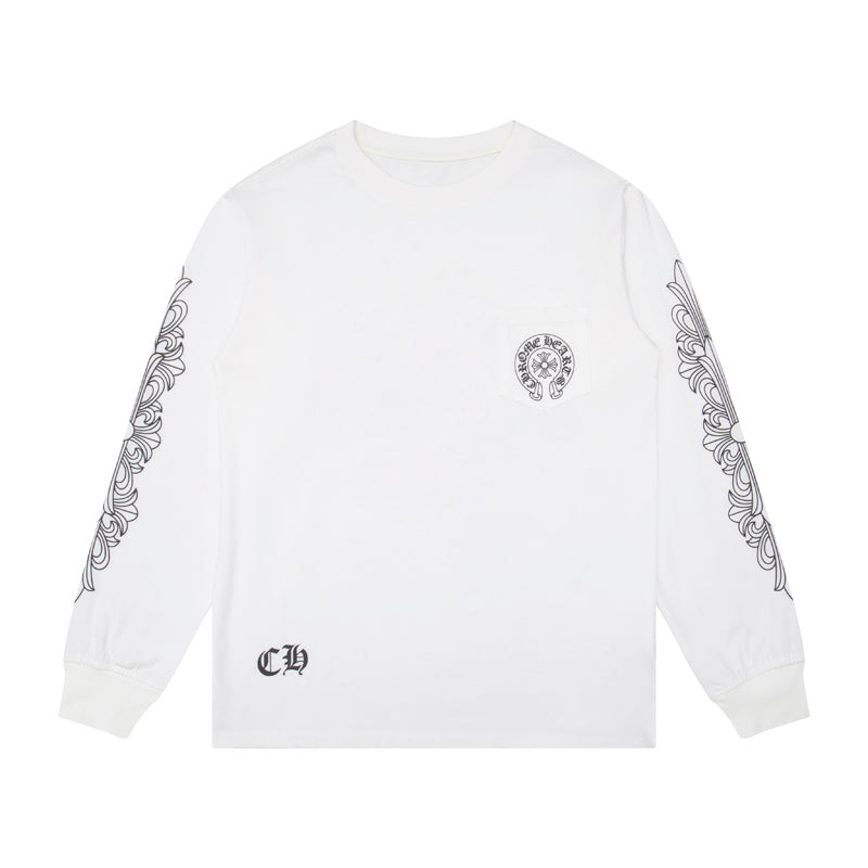 CH-Chrome Hearts Men's Long-Sleeve T-shirt Sweatshirt K8008