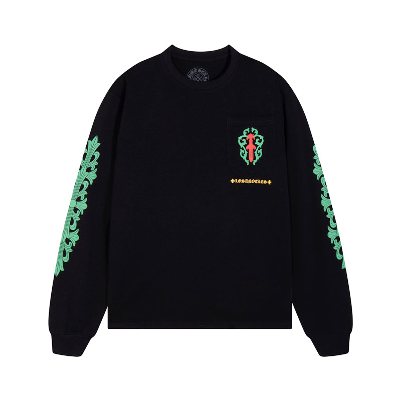 CH-Chrome Hearts Men's Long-Sleeve T-shirt Sweatshirt K8016