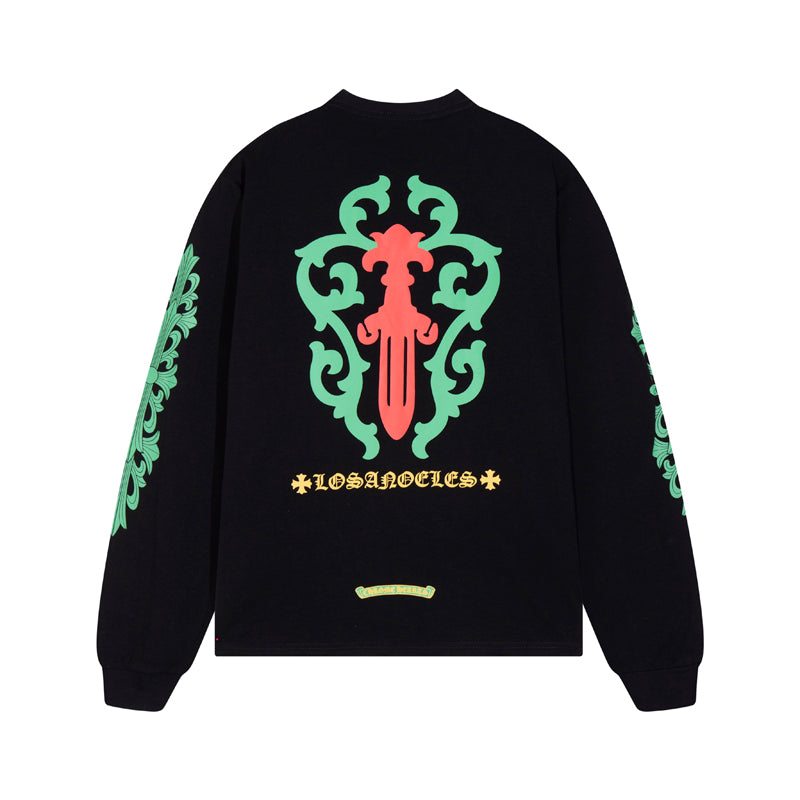 CH-Chrome Hearts Men's Long-Sleeve T-shirt Sweatshirt K8016