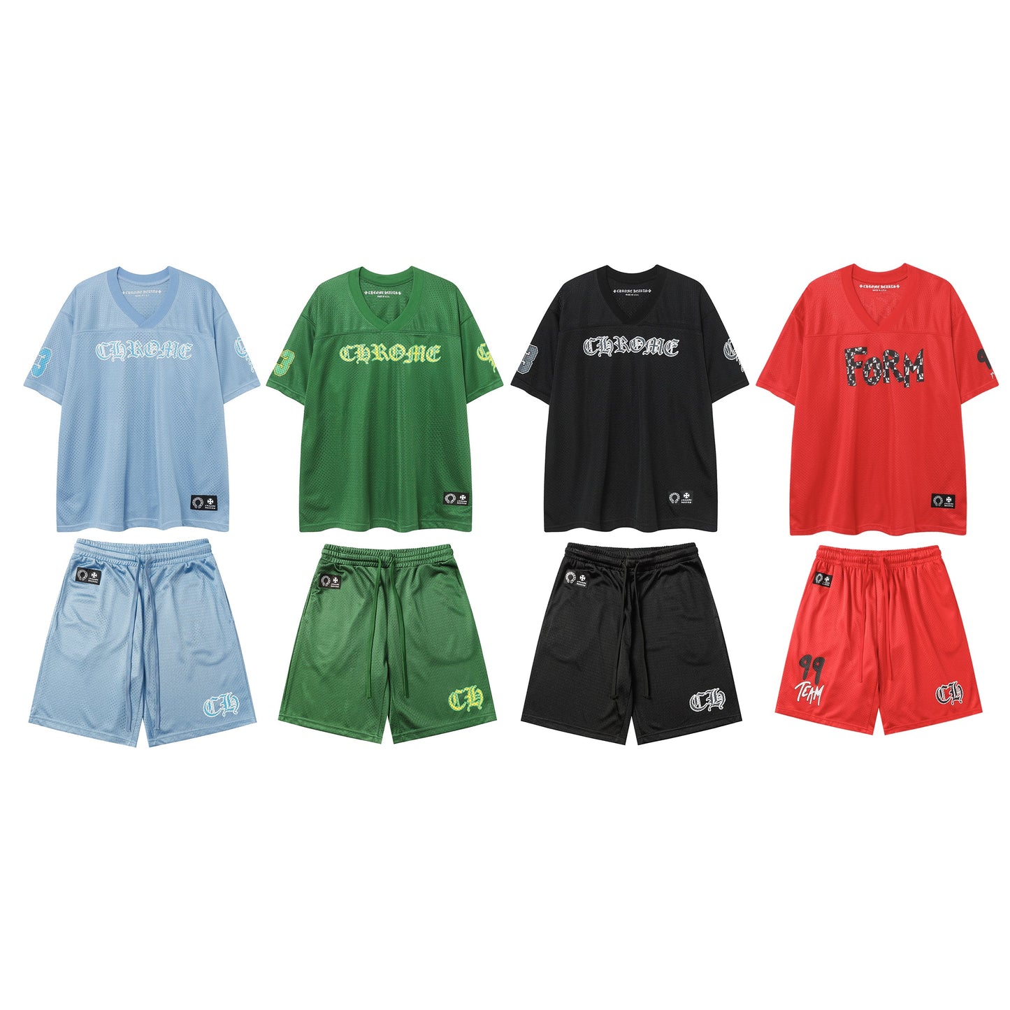 CH-Chrome Hearts New T-shirt and Shorts Suit 9996