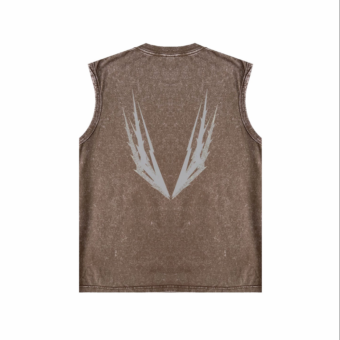 PURPLE-Purple Make Old Sleeveless T-Shirt ZJBPUR100#