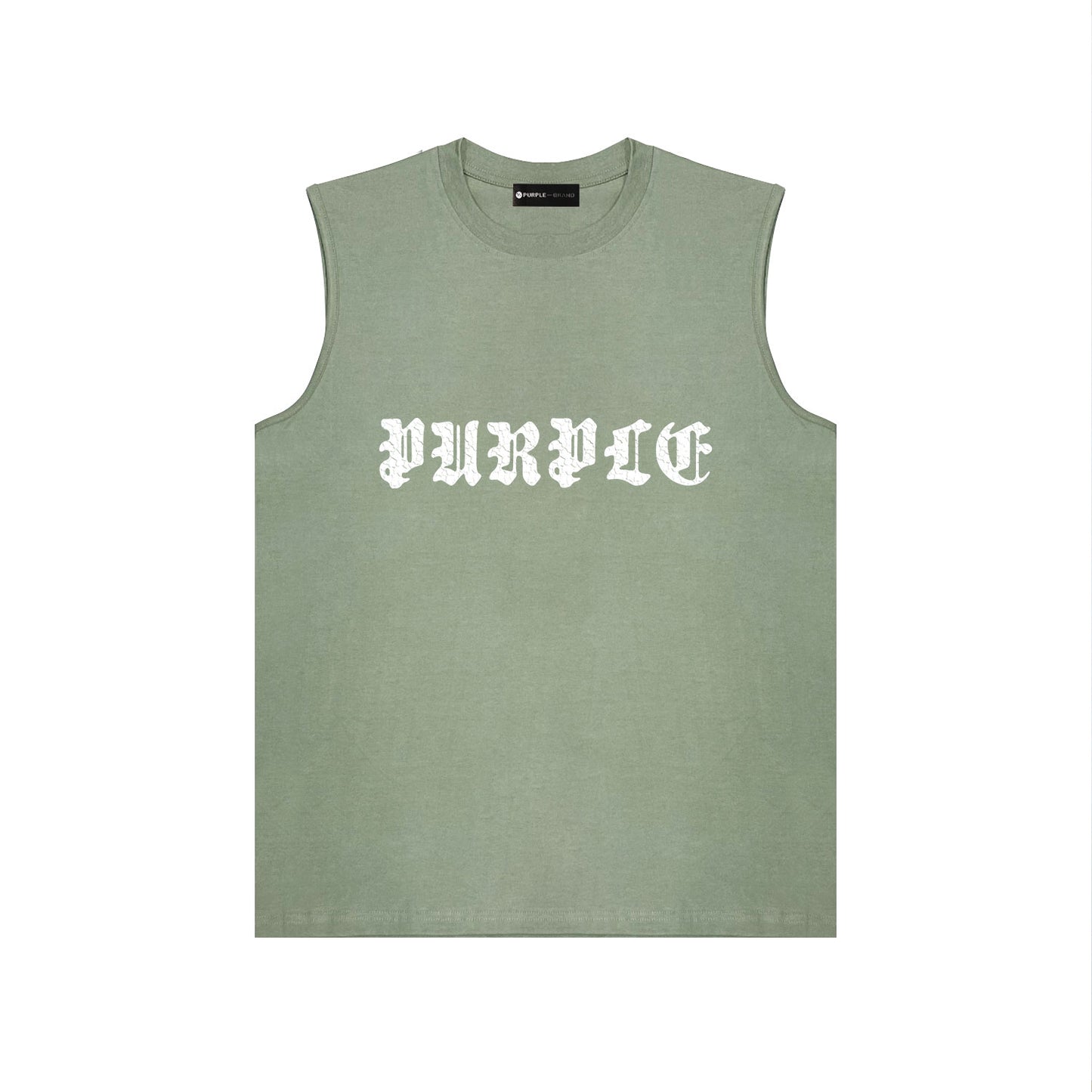 PURPLE-Purple Sleeveless T-Shirt  BPUR086#