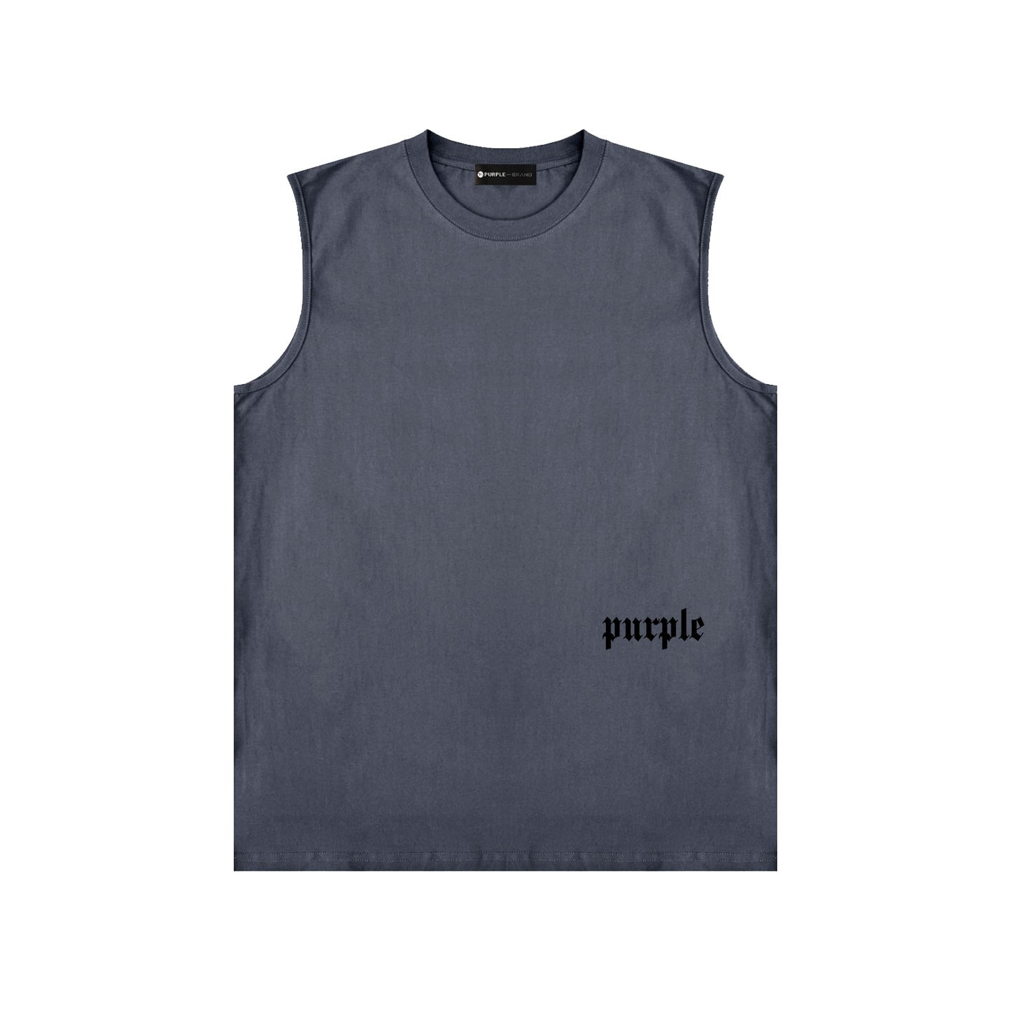 PURPLE-Purple Sleeveless T-Shirt  BPUR106#
