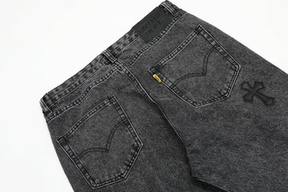 Chrome Hearts Gallery Dept Cross Patch Flare Denim Jeans