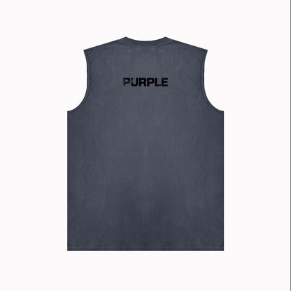 PURPLE-Purple Sleeveless T-Shirt  BPUR099#