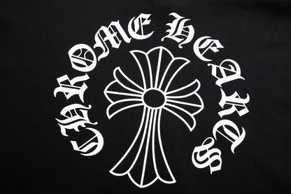 Chrome Hearts Letter Printed Long Cross Flower Arm Zipper Sweatshirt 5007
