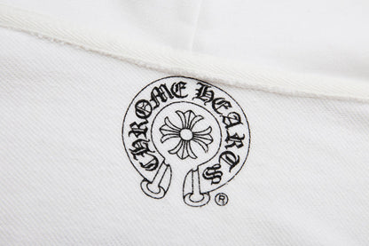 Chrome Hearts Letter Printed Long Cross Flower Arm Zipper Sweatshirt 5007