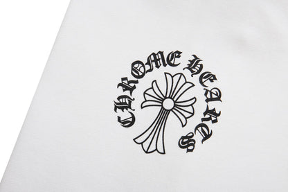 Chrome Hearts Letter Printed Long Cross Flower Arm Zipper Sweatshirt 5007