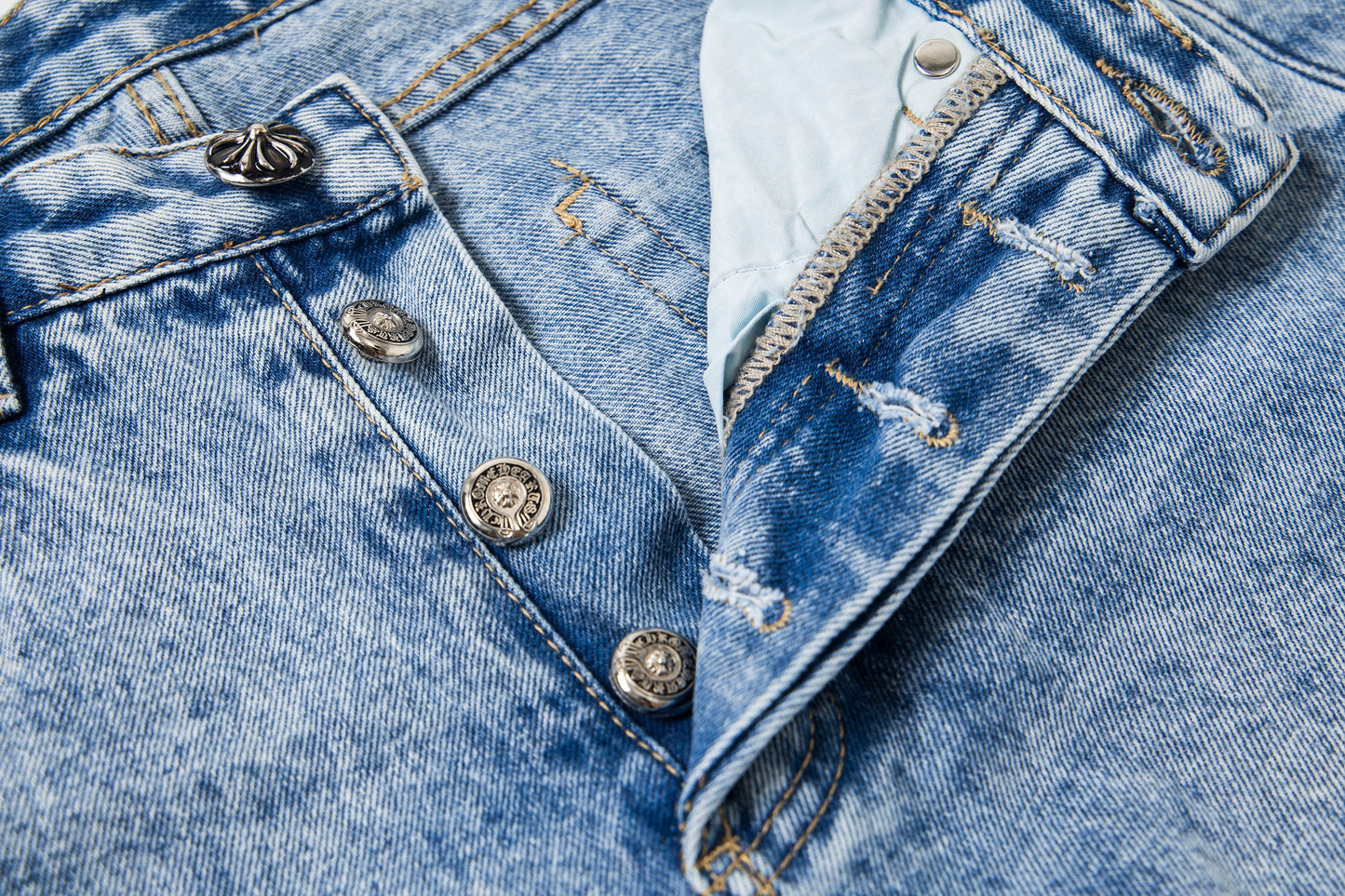 Chrome Hearts Gallery Dept Cross Patch Flare Denim Jeans 8186