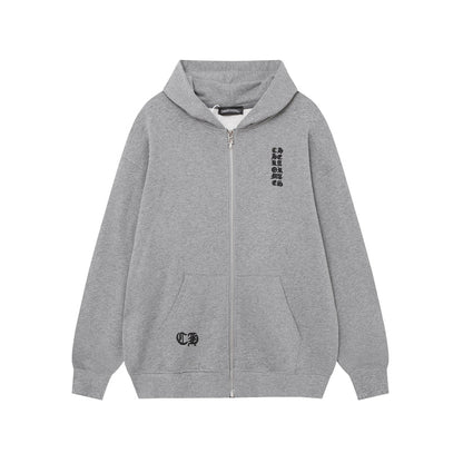 Chrome Hearts Script Logo Classic Zip Up Hoodie 9811