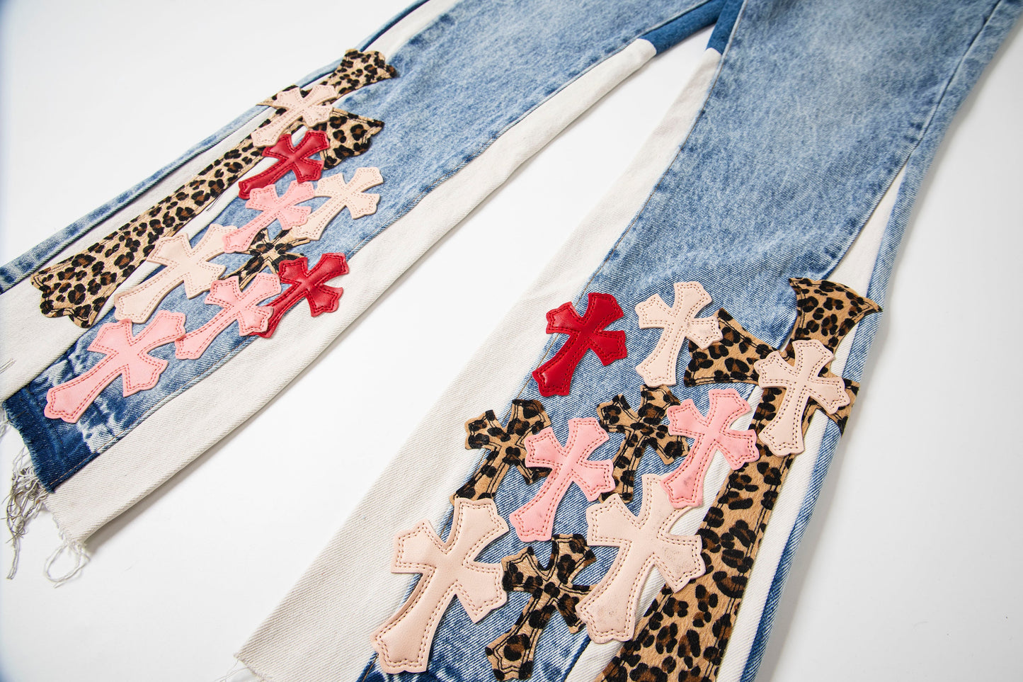 Chrome Hearts Gallery Dept Cross Patch Flare Denim Jeans 8186