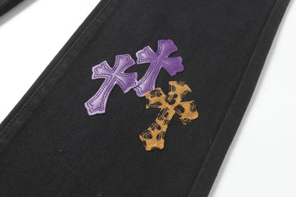 Chrome Hearts Cross Patch Denim Jeans 9981