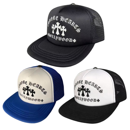 Chrome Hearts Hollywood Cross "King Taco" Trucker Cap