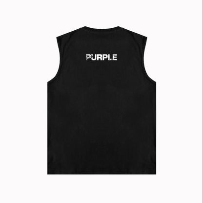 PURPLE-Purple Sleeveless T-Shirt  BPUR099#