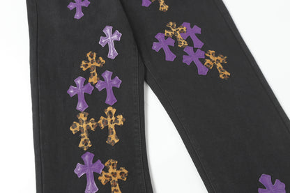 Chrome Hearts Cross Patch Denim Jeans 9981