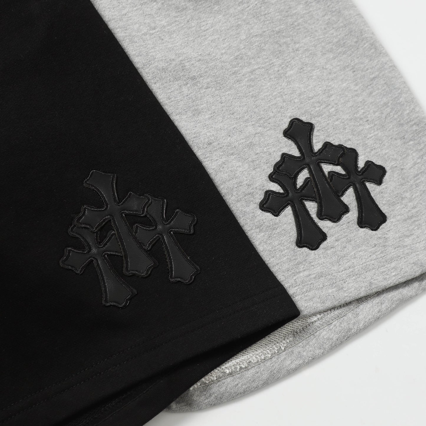 Chrome Hearts Cemetery Leather Cross Patch Paper Jam Shorts