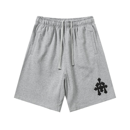 Chrome Hearts Cemetery Leather Cross Patch Paper Jam Shorts