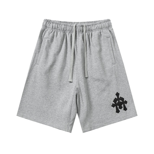 Chrome Hearts Cemetery Leather Cross Patch Paper Jam Shorts