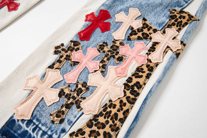 Chrome Hearts Gallery Dept Cross Patch Flare Denim Jeans 8186