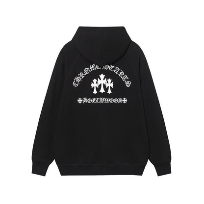 Chrome Hearts Triple Cross Script Sleeve Zip Up Hoodie 7019