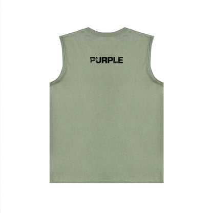 PURPLE-Purple Sleeveless T-Shirt  BPUR099#