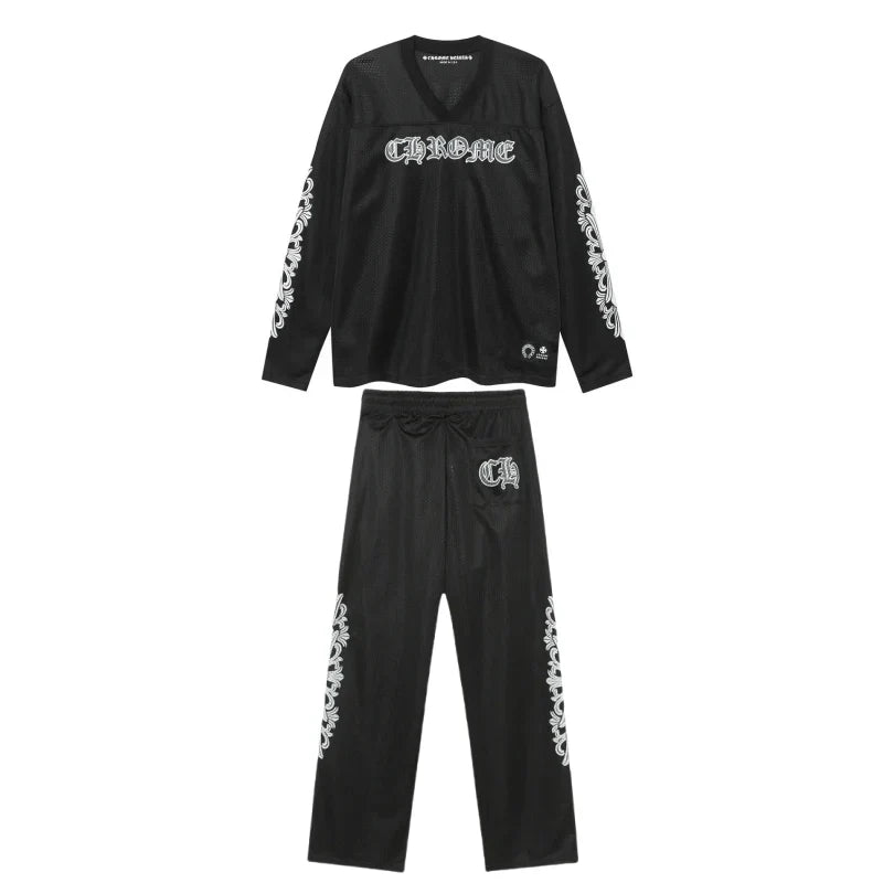 Chrome Hearts Mattyboy graffiti red mesh track pants 9997