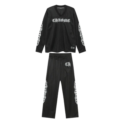 Chrome Hearts Mattyboy graffiti red mesh track pants 9997