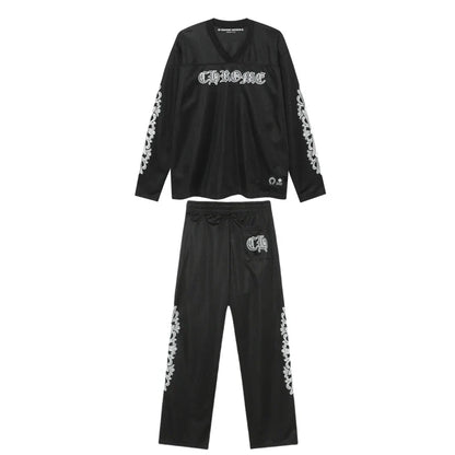 Chrome Hearts Mattyboy graffiti red mesh track pants 9997
