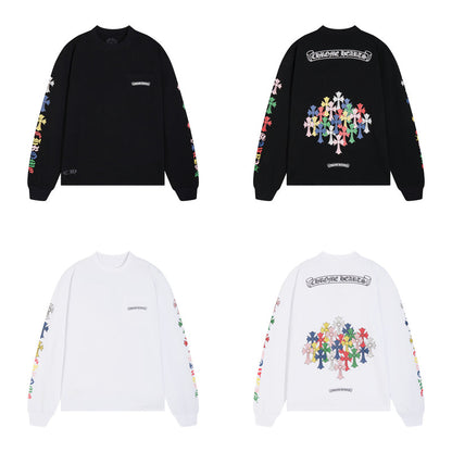 CH-Chrome Hearts Men's Long-Sleeve T-shirt Sweatshirt K8015