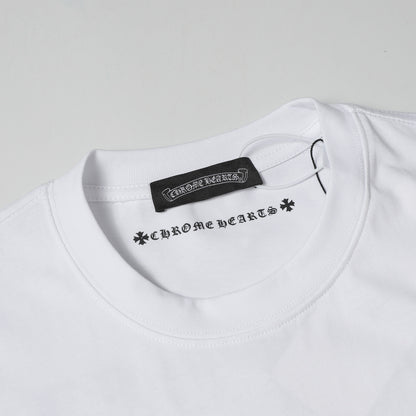 Chrome Hearts Cross & Horseshoe Print Round Neck T-Shirt 2270