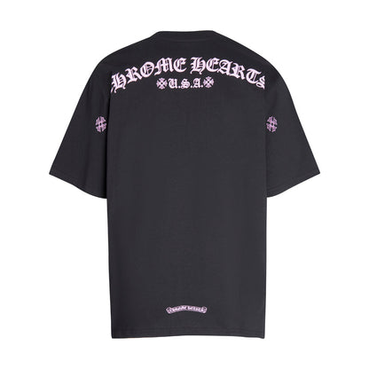 Chrome Hearts USA Script Logo Short Sleeve T-Shirt Tee 6050